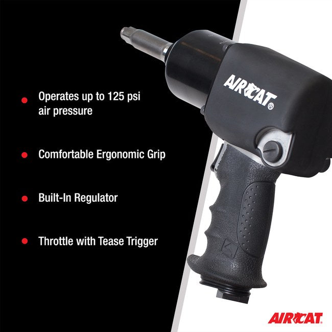 AIRCAT 1460 Xl 2 1 2 High Air Pressure Impact Wrenchwith 2 Extended Anvil