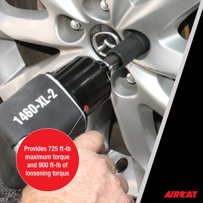 AIRCAT 1460 Xl 2 1 2 High Air Pressure Impact Wrenchwith 2 Extended Anvil