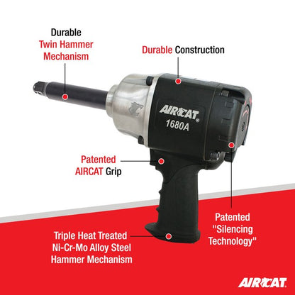 AIRCAT 1680 A 6 3 4 Impact Wrench With 6 Anvil