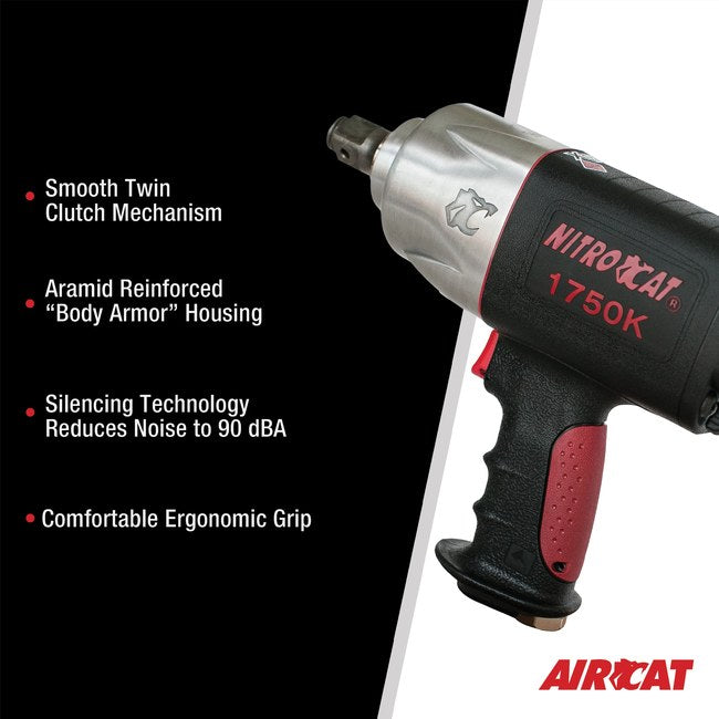 AIRCAT 1750 K 3 4 Nitrocat Composite Twin Clutch Impact Wrench
