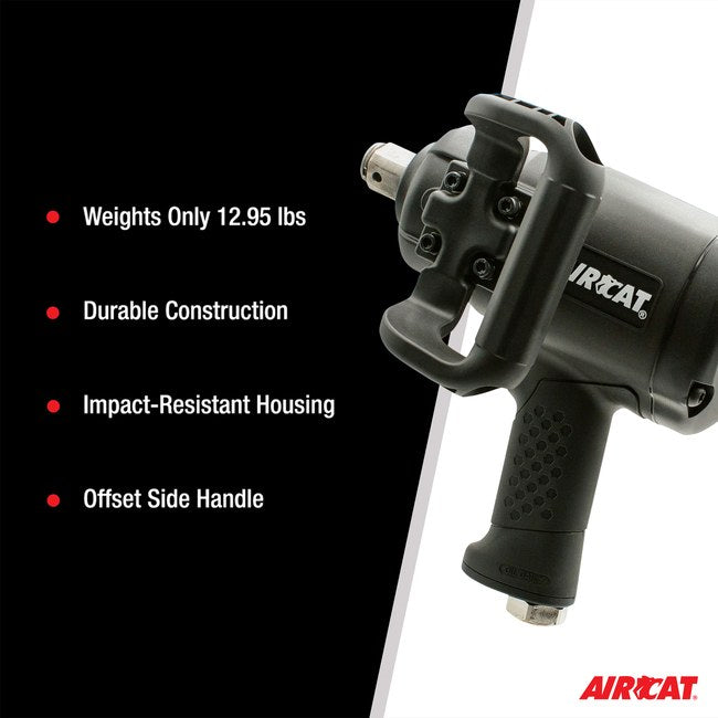 AIRCAT 1870 P 6 1 Low Weight Pistol Grip Impact Wrench W 6 Extended Anvil
