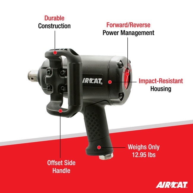 AIRCAT 1870 P 1 Low Weight Pistol Grip Impact Wrench