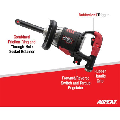 AIRCAT 1993 Vxl 1 Vibrotherm Drive Composite Straight Impact Wrench With 7 Anvil