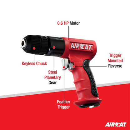 AIRCAT 4338 6 Hp 3 8 Composite Reversible Drill