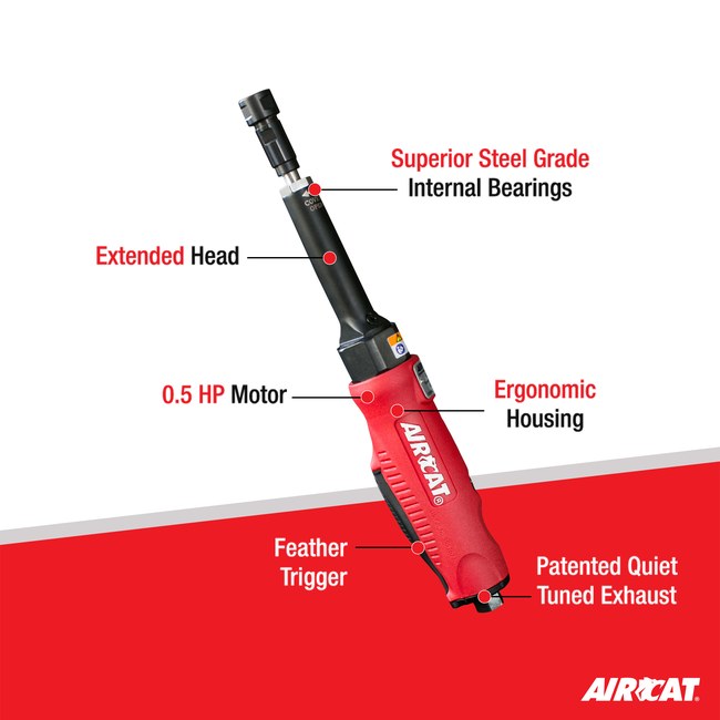 AIRCAT 6210 5 Hp Composite Extended Straight Die Grinder