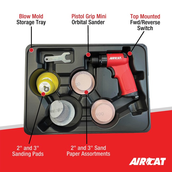 AIRCAT 6315 K 3 Mini Orbital Sander Kit