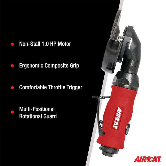 AIRCAT 6340 A 1 0 Hp 4 1 2 Angle Grinder With Spindle Lock