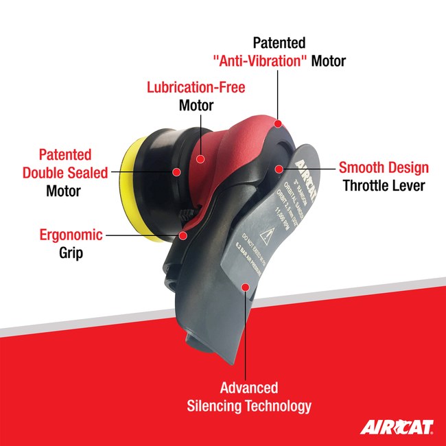 AIRCAT 6700 3 336 Non Vac Orbital Palm Sander Polisher