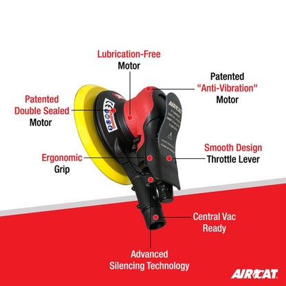 AIRCAT 6700 5 336cv Central Vac Orbital Palm Sander