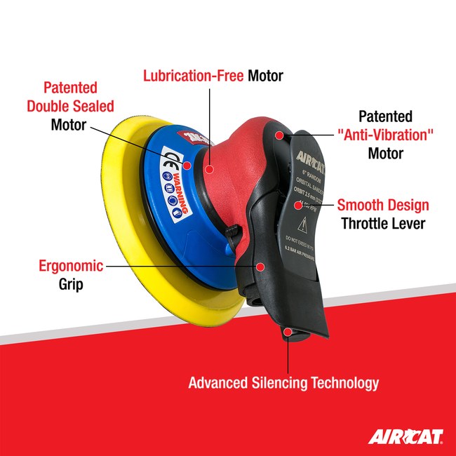 AIRCAT 6700 6 332 Non Vac Orbital Palm Sander 4