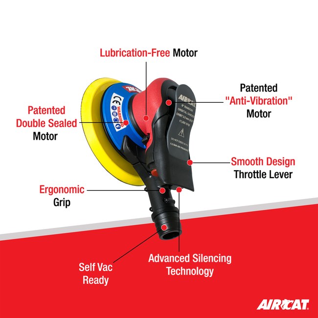 AIRCAT 6700 6 336sv Self Vac Orbital Palm Sander