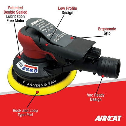 AIRCAT 6700 6 338cv Central Vac Orbital Palm Sander