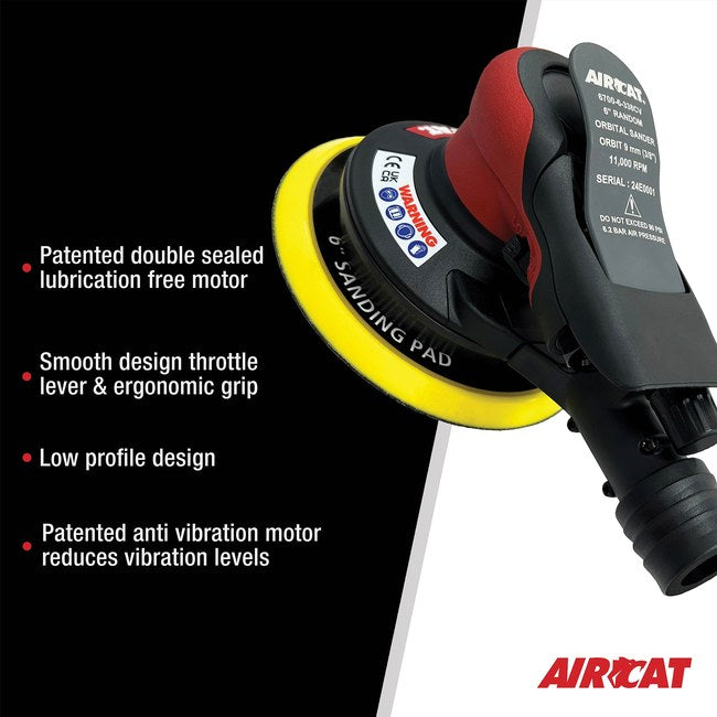 AIRCAT 6700 6 338cv Central Vac Orbital Palm Sander
