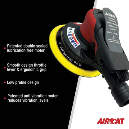 AIRCAT 6700 6 338cv Central Vac Orbital Palm Sander
