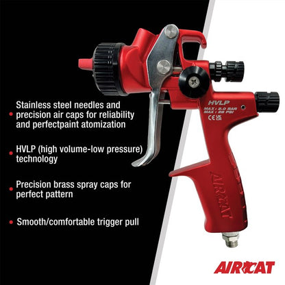 AIRCAT 6900 Hvlp Gravity Feed Spray Gun 1 3 Mm