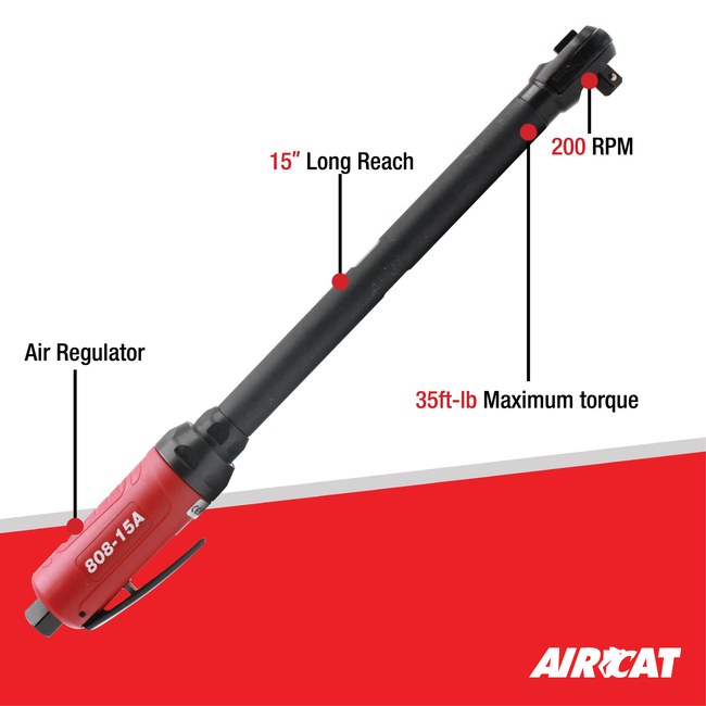AIRCAT 808 15 A 3 8 Long Reach Ratchet 15 Inch 2