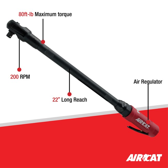 AIRCAT 808 22 A 3 8 Long Reach Ratchet 22 Inch 2