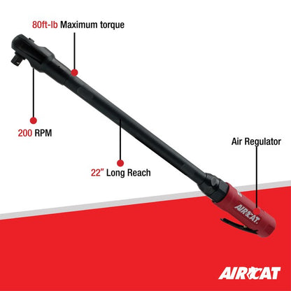 AIRCAT 808 22 A 3 8 Long Reach Ratchet 22 Inch 2