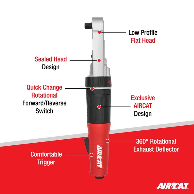 AIRCAT 809 Sh 5 1 2 Sealed Flat Head Ratchet 2