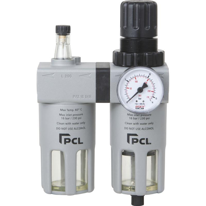 PCL ATCFRL12 Filter-Regulator-Lubricator, 1/2 inch Npt