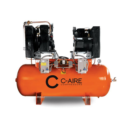 C-Aire 10 HP 120 Gallon Duplex Air Compressor PN A100D120 