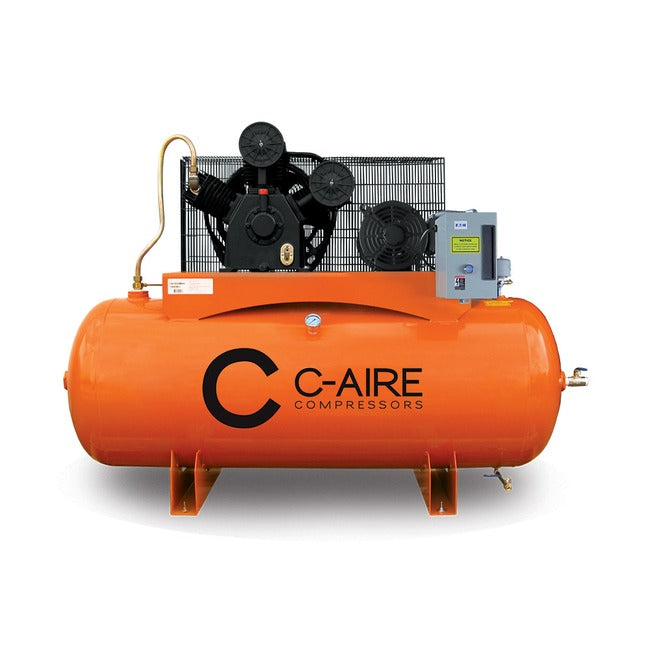 SEO Page Title: C-Aire 10 HP 120 Gallon Simplex Air Compressor PN K100V120 | K100H120 
