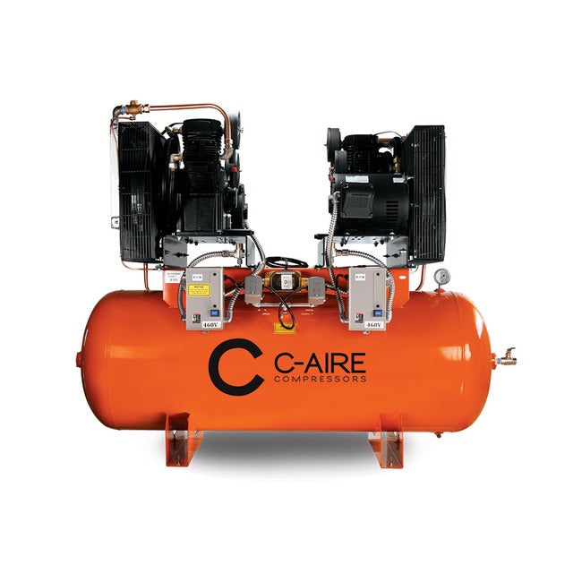 C-Aire 7.5 HP 120 Gallon Duplex Air Compressor PN A075D120 