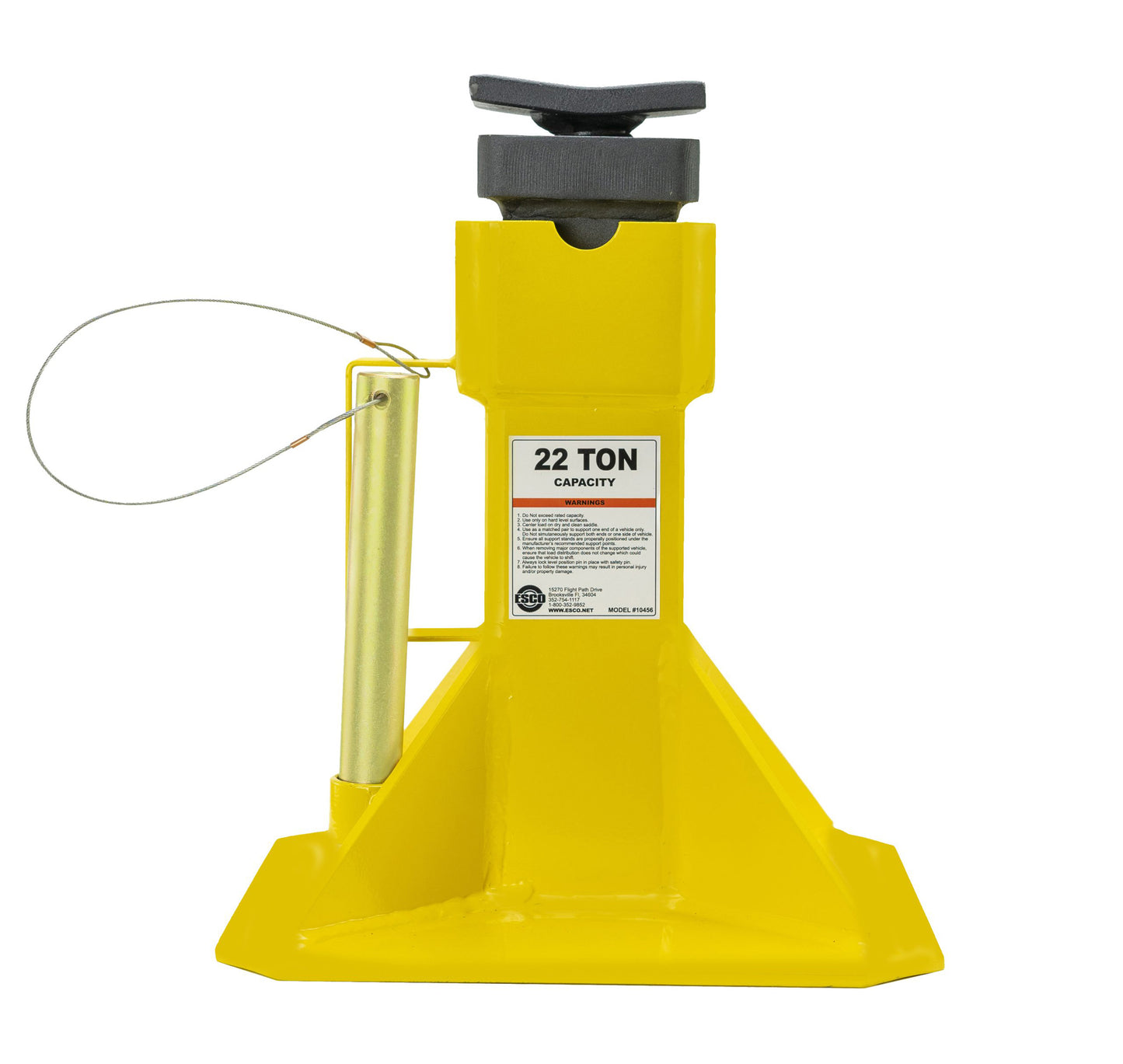 ESCO 10456 - 22 Ton Jack Stands with Adjustable Screw Top Saddle (Pair)