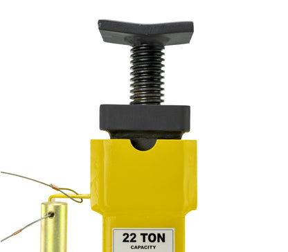 ESCO 10456 - 22 Ton Jack Stands with Adjustable Screw Top Saddle (Pair)