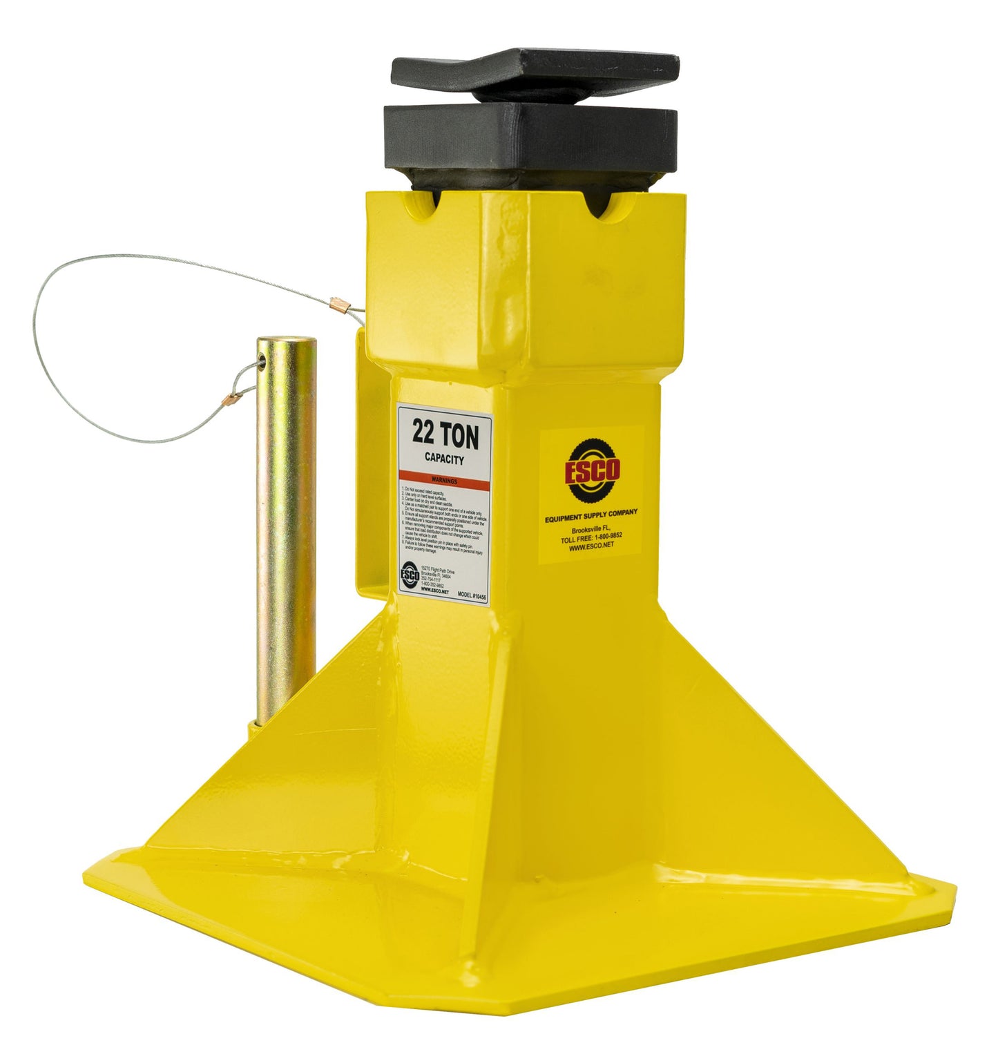 ESCO 10456 - 22 Ton Jack Stands with Adjustable Screw Top Saddle (Pair)