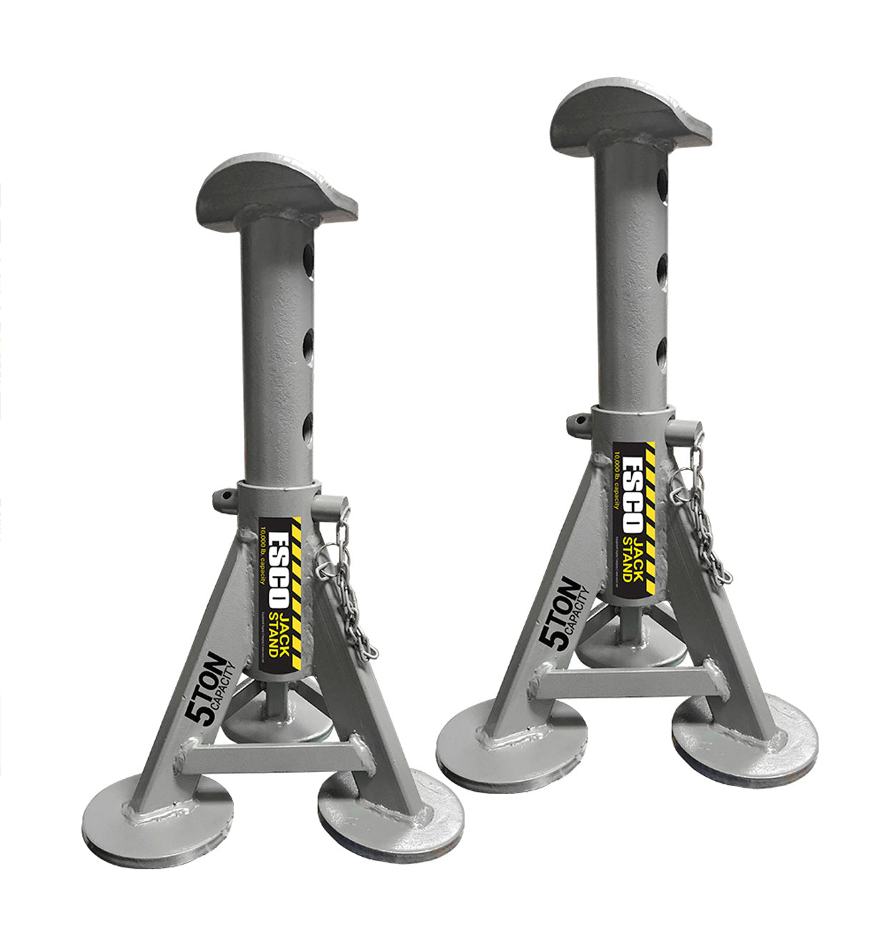 ESCO 10472 5 Ton Performance Axle Top Post Jack Stands [Pair]