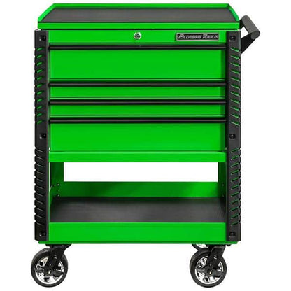 Extreme Tools EX3304TCGNBK EX Series 33 in. Deluxe 4-Drawer Tool Cart with Bumpers in Green