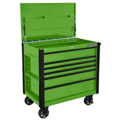 Extreme Tools EX4106TCGNBK Professional EX Series 41 in. 6 Drawer Tool Cart with Bumpers in Green