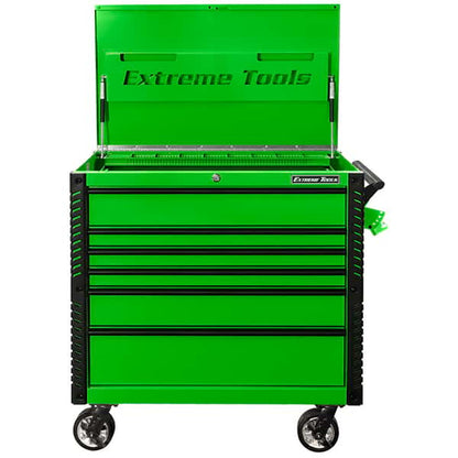 Extreme Tools EX4106TCGNBK Professional EX Series 41 in. 6 Drawer Tool Cart with Bumpers in Green