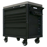 Extreme Tools EX4106TCSMBBK 41 in. 6 Drawer Tool Cart, Stainless Steel Top with Bumpers in Matte Black