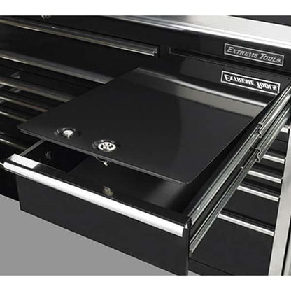 Extreme Tools EX5511RCBK 55 in. 11-Drawer Professional Roller Cabinet w/ Stainless Steel Top - Black