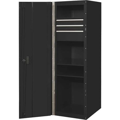 Extreme Tools RX192503SLBK 19x25 in. 3-Drawer and 3 Shelf Side Locker - Black