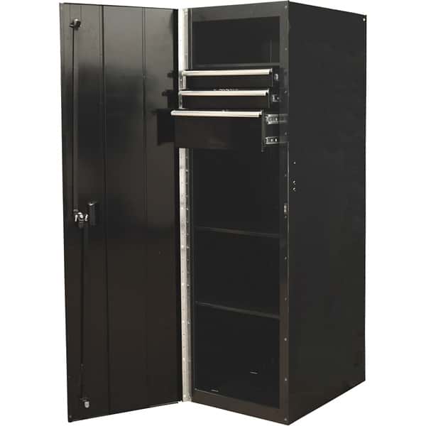 Extreme Tools RX192503SLBK 19x25 in. 3-Drawer and 3 Shelf Side Locker - Black