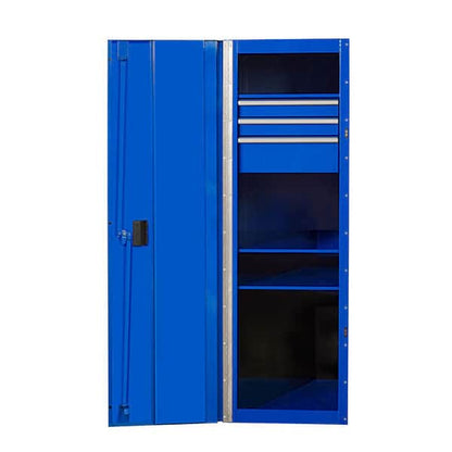 Extreme Tools RX192503SLBL 19x25 in. 3-Drawer and 3 Shelf Side Locker - Blue
