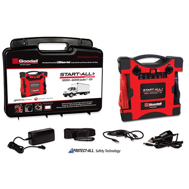 Goodall JP-12-5000 - 12V 5000 AMP Lithium Ion Jumpstart Pack