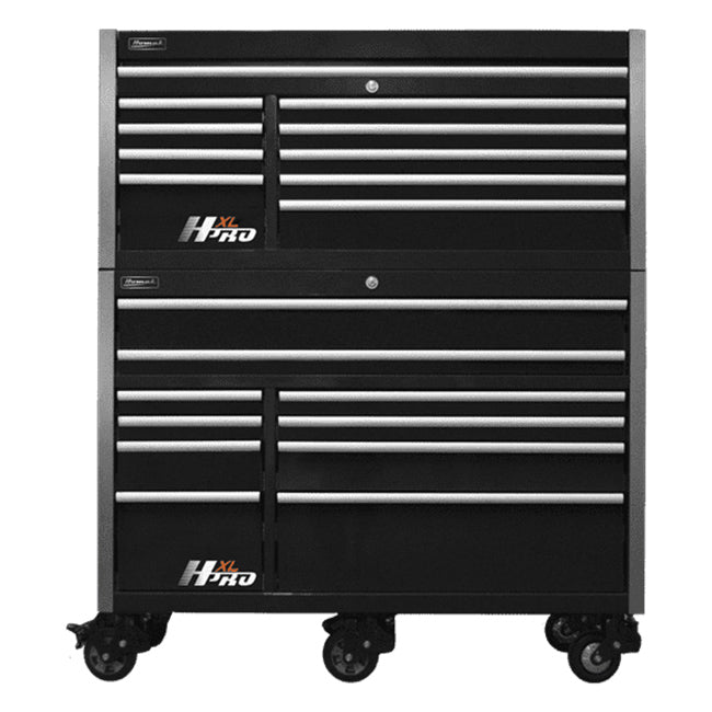 Homak HX02060101-HX04060111 Top Chest Combo Midnight Black