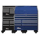 Homak HX04060111 Roller Cabinet with Stainless Steel Worksurface Midnight Black