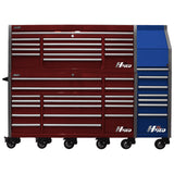 Homak HX04072171 Roller Cabinet with Stainless Steel Worksurface Midnight Black