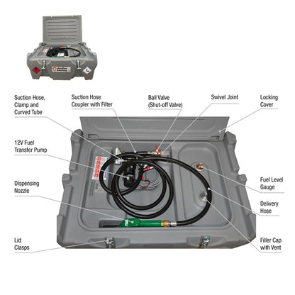 JohnDow Auxiliary Fuel Tank 58 Low Profile P/N: JDI-AFT58LP