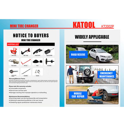 KATOOL KT-2002 Manual Tire Changer