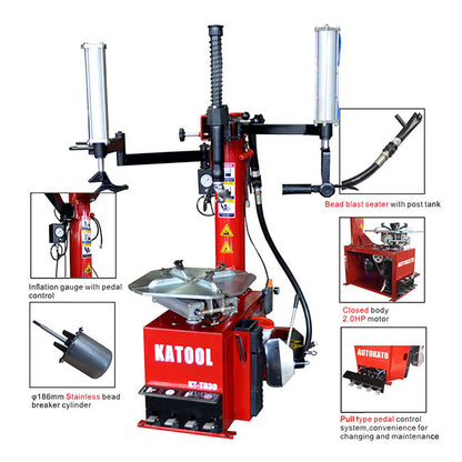 Katool KT-T830 - Swing Arm Tire Changer with Two Assist Arms- - 110V
