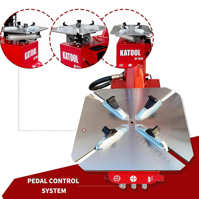 Katool KT-T835 - Swing Arm Tire Changer with One Assist Arm - 110V