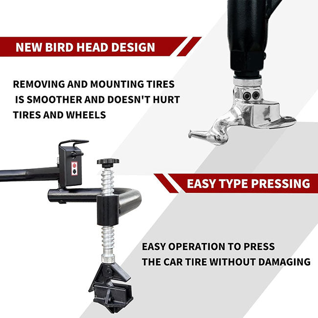 Katool KT-T835 - Swing Arm Tire Changer with One Assist Arm - 110V