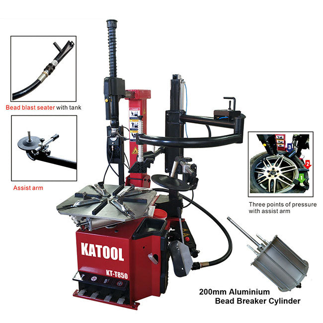 KATOOL KT-T850 Tilt-Back Tire Changer With Bead Blaster