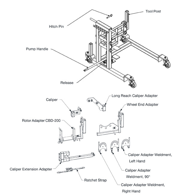 MAHLE Left Hand Caliper Adapter for CBD-200 | PN 485 80169 00